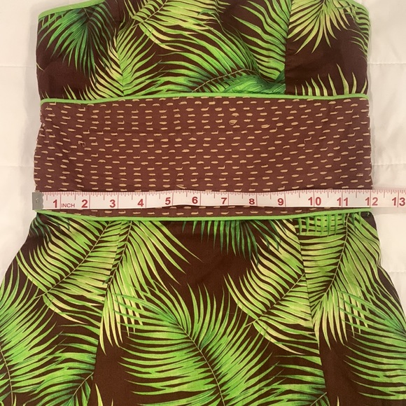 Pretty Free People Dress Palm Leaves Size 2 strapless summer petite tropical - Picture 10 of 10